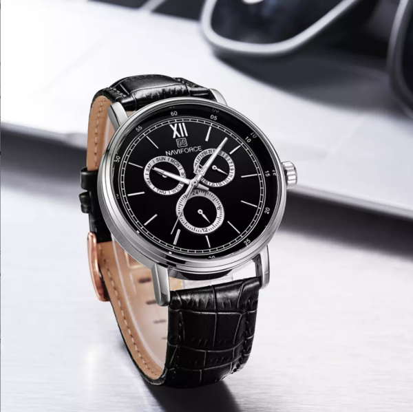 NAVIFORCE NF 3002 SB muški sportsko elegantni visokokvalitetni sat sa kaišem od prirodne kože - Image 2
