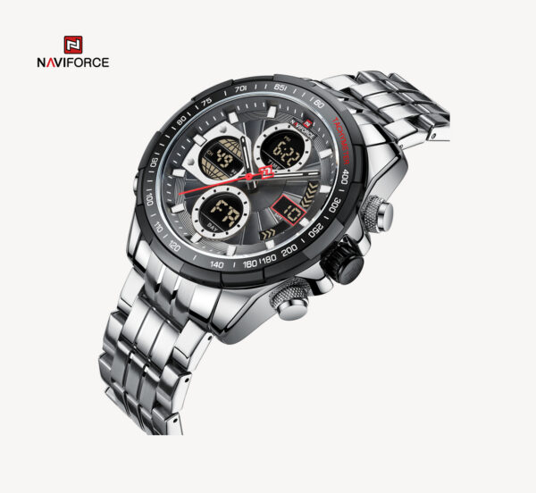 NAVIFORCE muški sportski analogno digitalni kvarcni multifunkcionalni vojni sat NF 9197 SBGY vodootporan
