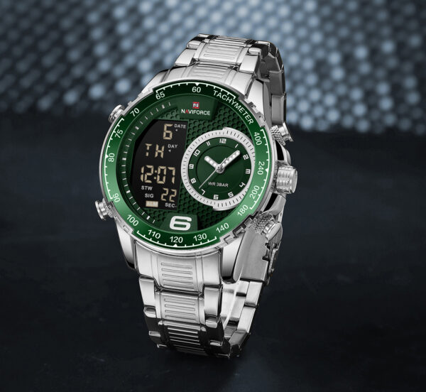 NAVIFORCE luksuzni kvarcni ručni sat od nerđajuđeg čelika NF 9199S SGN vodootporan